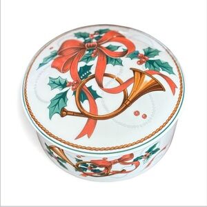 Mikasa Trinket Box Holiday Dish Porcelain Jubilation Pattern